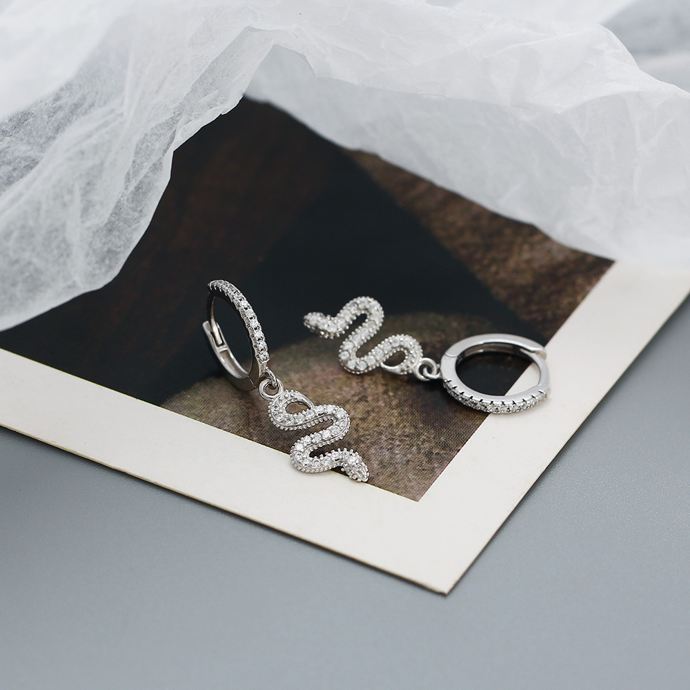 Fashion Animal Sterling Silver Plating Zircon Drop Earrings 1 Pair