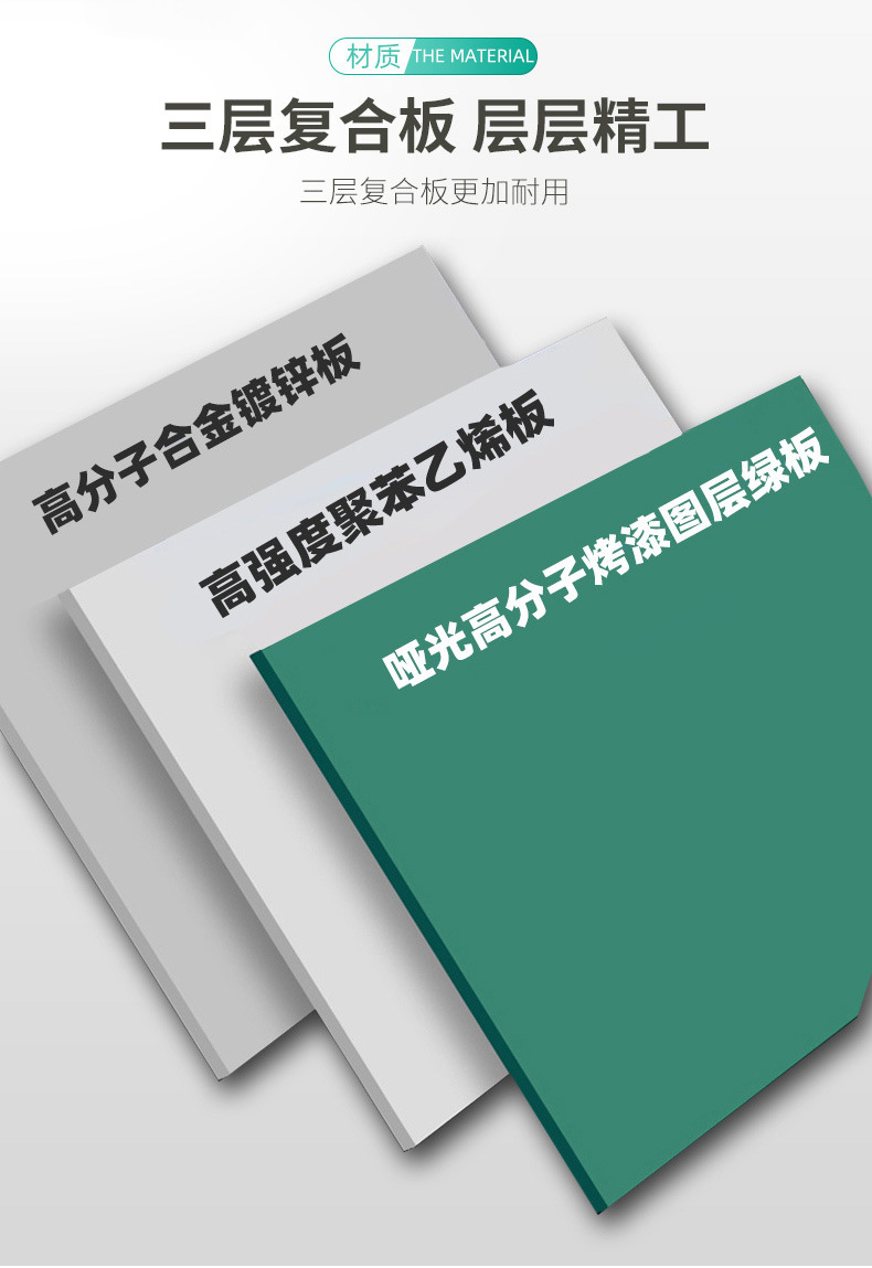 厂家平面黑板教学培训白板边框版面加厚多规格绿板教室磁性后黑板