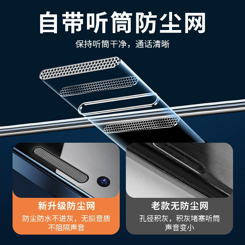 Применение Apple 14 13 iPhone12promax Silk-печатная алюминиевая пыльозащита сетка вторичное наклейка полный экран стальной фильм оптом