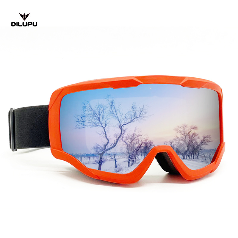 Cylindrical skiing wind dust double-layer anti fog goggles, men's and women's outdoor hiking goggles_voghion.com