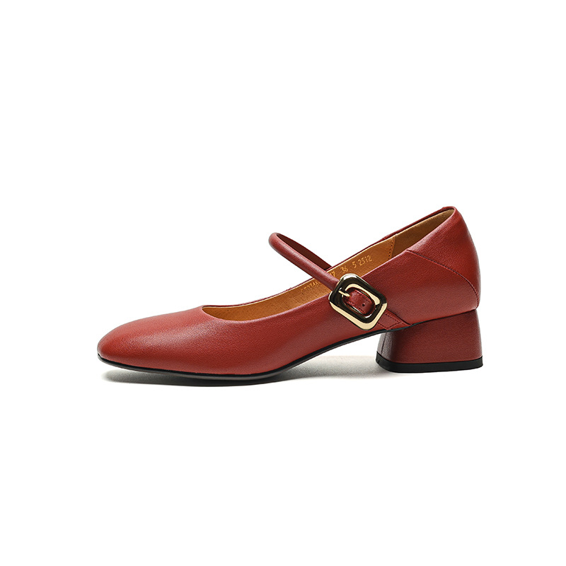 CHIKO Makayla Square Toe Block Heels Mary Jane Shoes