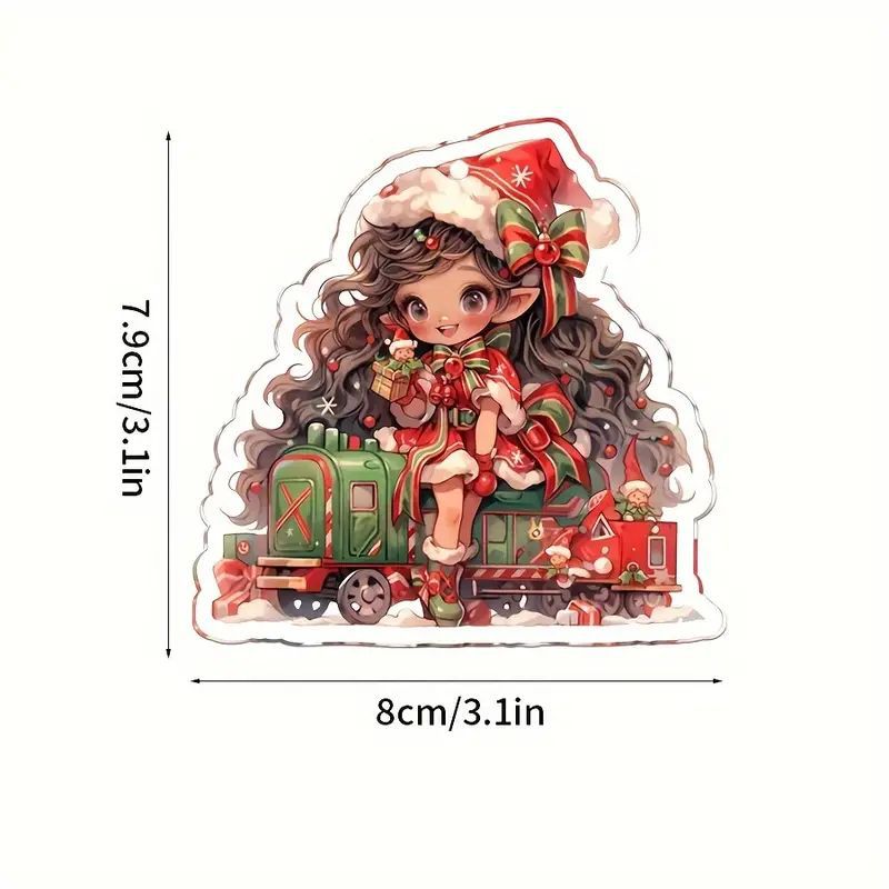 Amazon transfronterizo nuevo acrílico plano creativo de dibujos animados espejos retrovisores de automóviles decoración de Navidad mochila