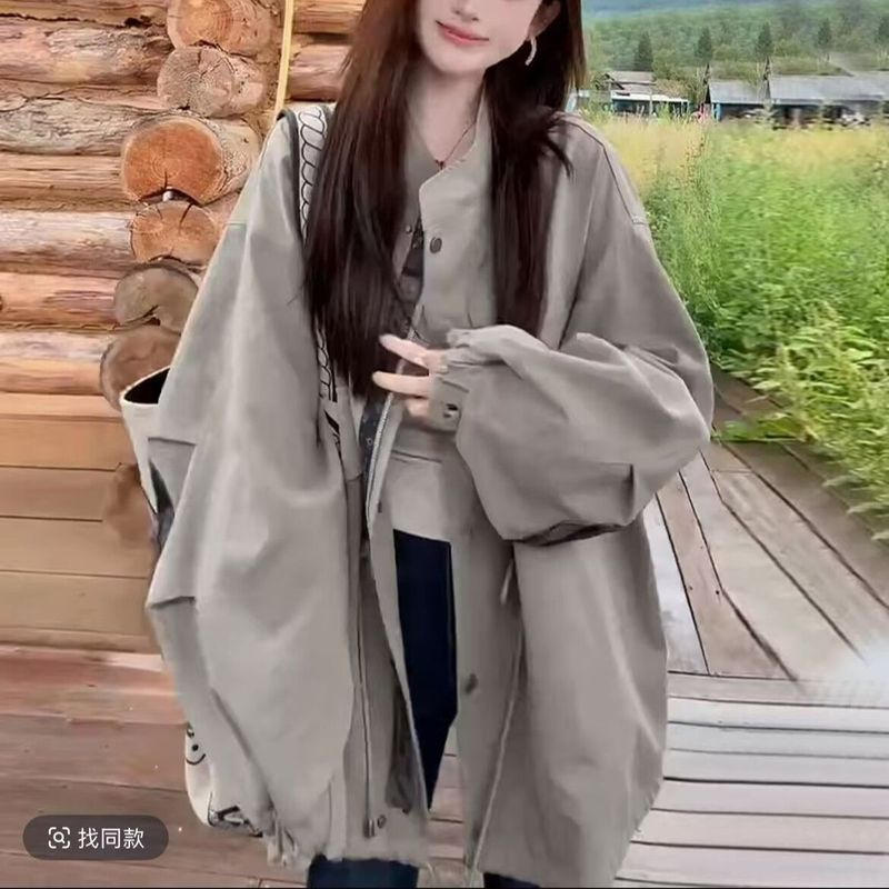 英伦风中长款小个子风衣外套女2025春秋新款大衣时尚百搭休闲上衣|undefined