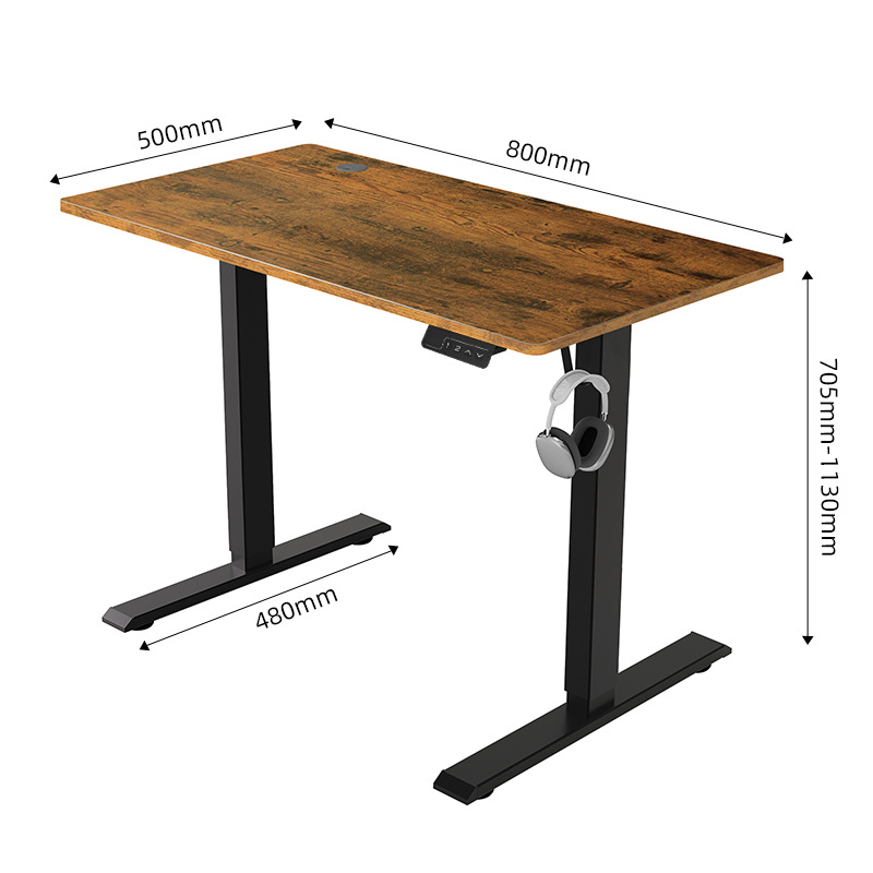 Mesa de elevación eléctrica Mesa de computadora Mesa de escritorio sentada de pie Mesa de escritorio de motor único Mesa de elevación eléctrica Mesa de elevación