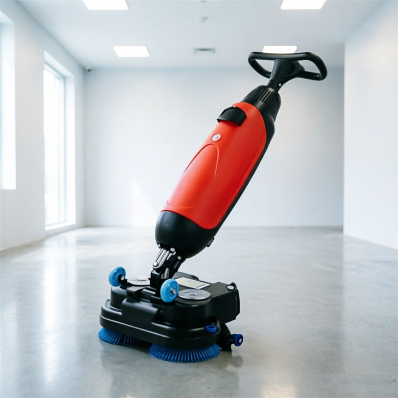 Hand-Push Floor Scrubber, Fully Automatic, for Factory Workshops, Large-Area Epoxy Floor Cleaning Machine, Commercial Center and Supermarket Sweeper