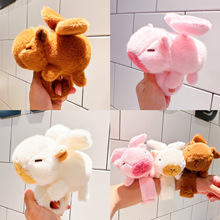 毛绒啪啪圈水豚抽拉翅膀振动钥匙扣批发精品店卡皮巴拉玩偶小礼品