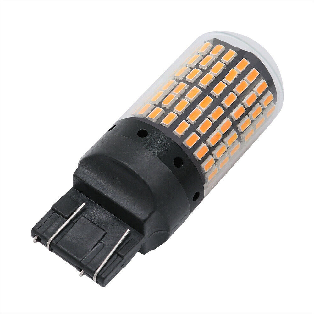 Nuevo automóvil LED luz de dirección 7443 T20 3014 144smd luz de freno de alto brillo decodificación anti-estroboscopia
