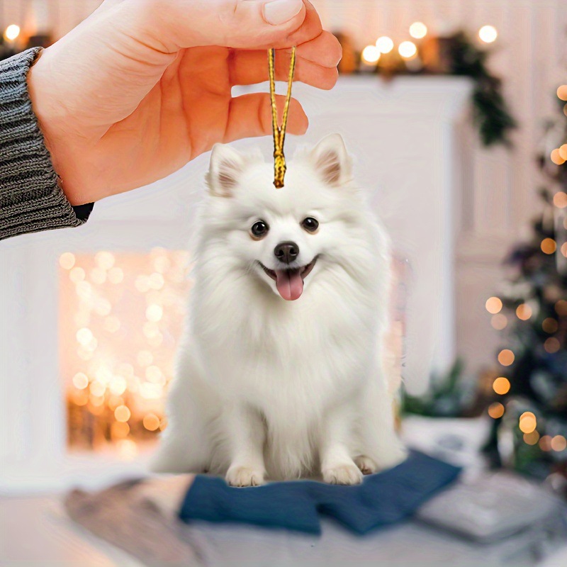 Acrylic plush white cute pendant