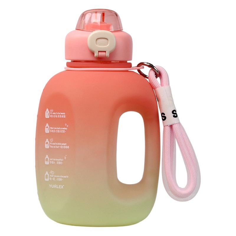 1.5L gran capacidad hervidor portátil con escala gimnasio tonelada cubo taza de agua fitness botella de agua Internet Celebrity Cup