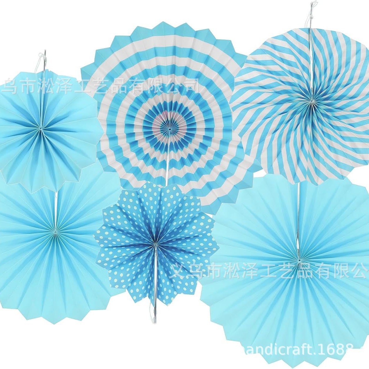 6 un conjunto de ventilador de papel redondo de origami flores festivas decoración de ventanas de bodas de cumpleaños pared de fondo DIY set