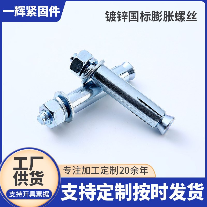 镀锌国标膨胀螺丝 大头非标膨胀螺栓 拉爆螺丝 空调支架膨胀螺栓