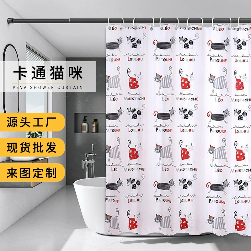 本美 Cartoon curtain wet and dry separate, wholesale, increased thicken