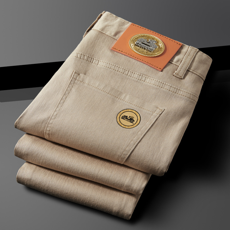 Simple and Stylish European-Style Men's Pants 2026 Spring/Summer New Elastic Slim-Fit Straight-Leg Casual Versatile European Version Jeans Simple and Stylish European-Style Men's Pants 2026 Spring/Summer New Elastic Slim-Fit Straight-Leg Casual Versatile European Version Jeans