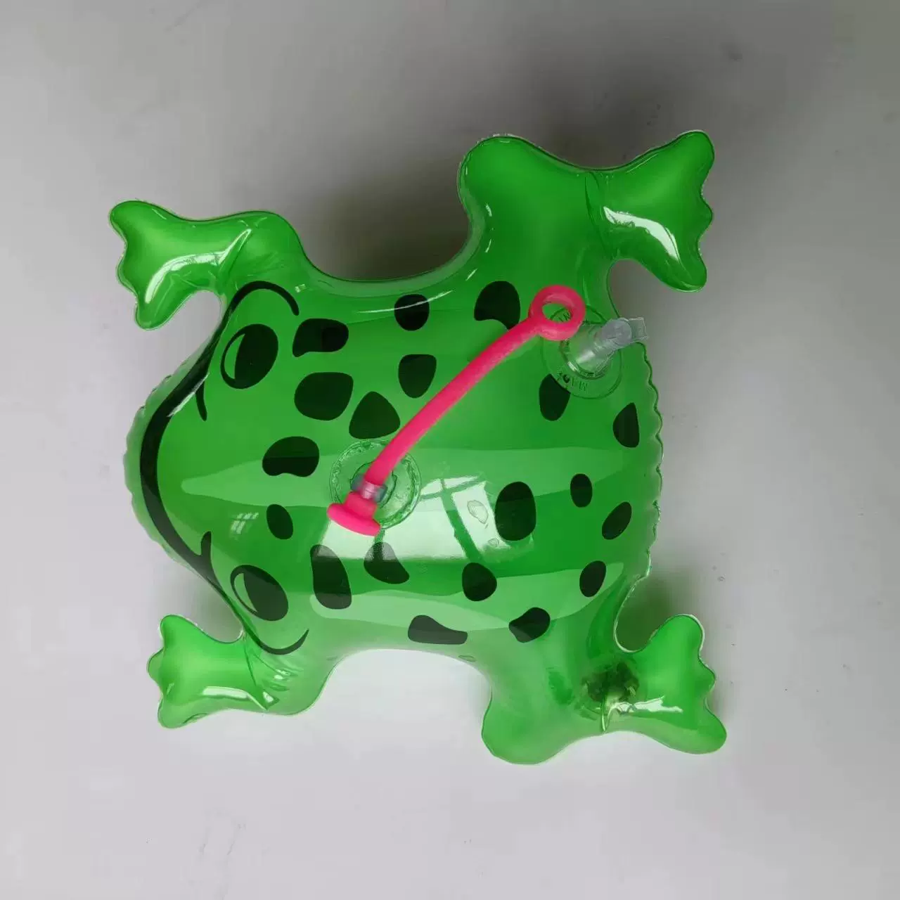 发光手掌彩色青蛙PVC充气批发迷你青蛙带弹跳绳地推新品气球爆款