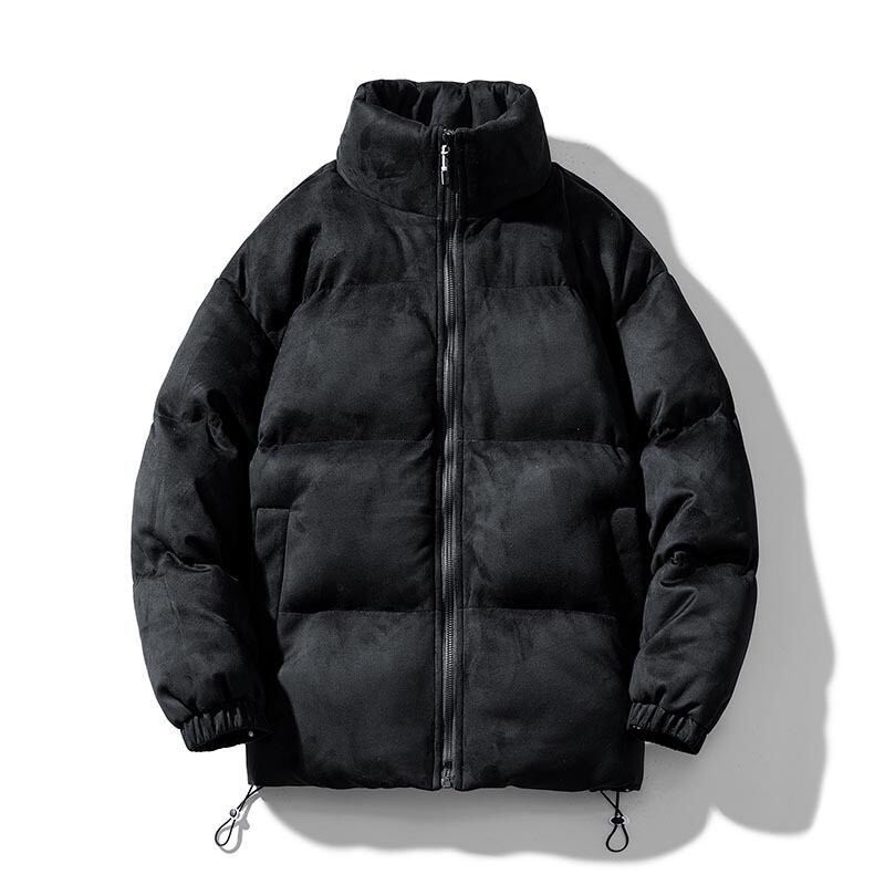 新款麂皮绒棉服男士棉袄潮流冬季日系宽松面包服时尚棉衣外套跨境|undefined