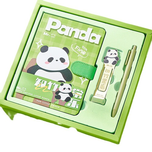 Internet celebrity high-looking handbook gift box set exquisite orange panda notebook bookmark gift box birthday gift notebook
