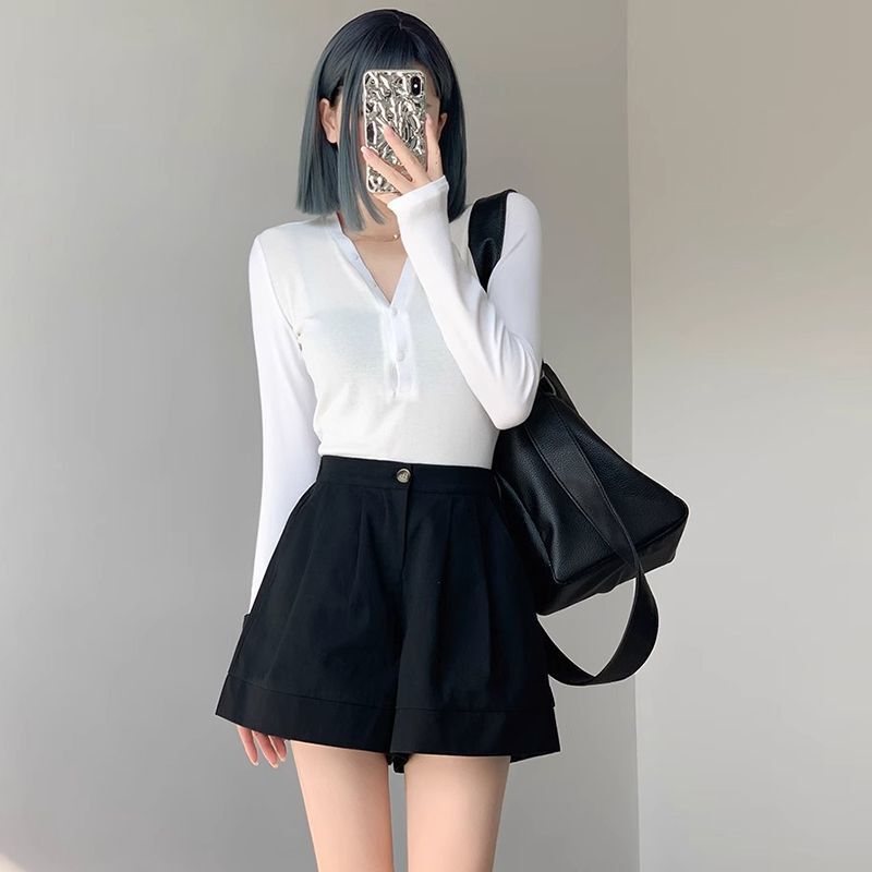 High-Waisted Cotton and Linen Shorts for Women 2025 Summer New Thin Loose Sports Workwear Suit Five-Point Pants Wide-Leg Hot Pants