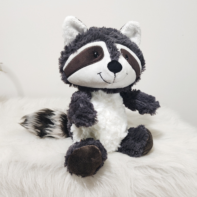 Racon juguetes de peluche lindos abrazos osos muñecas niñas dormir en la cama almohada súper lindo animal de cola grande transfronterizo