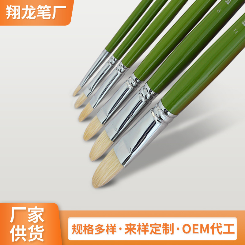 Factory wholesale bristle oil brush set Xie Decang 515 nail round water chalk water chalk brush acrylic brush