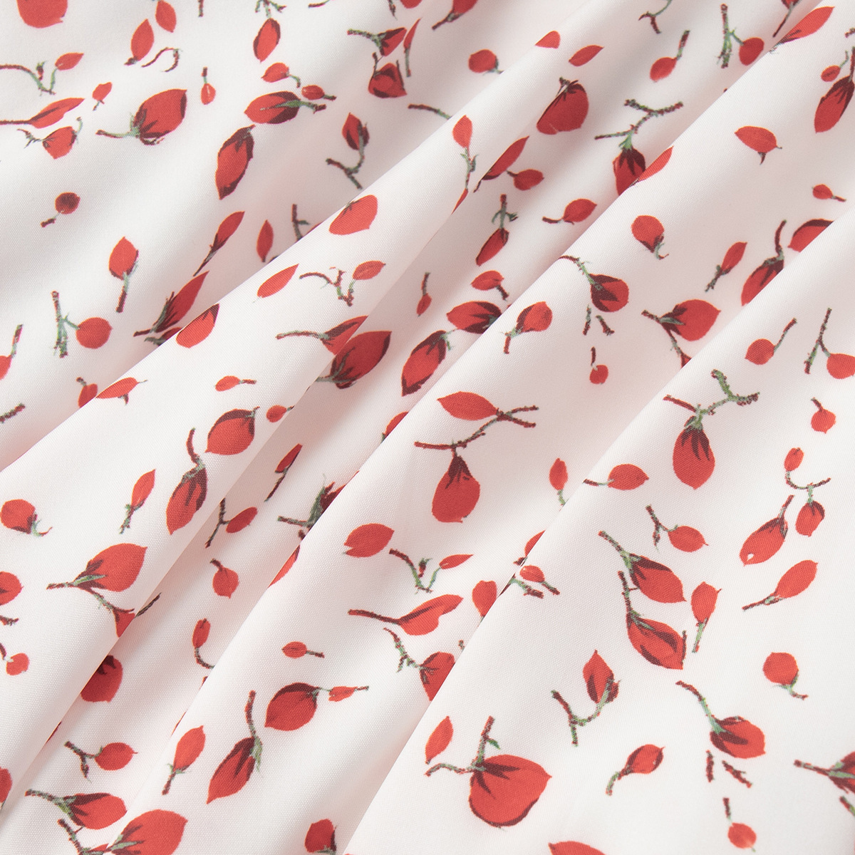 V-neck Printed Dress For Women, European And American Summer New Style, Bubble Sleeve Short Skirt_ecoleips.com
