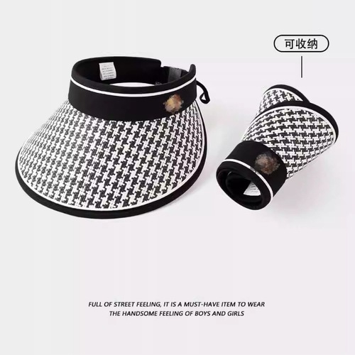 2024 Korean Summer Hat for Women with Diamond Accents, Fashion Polka Dot Sun Hat, Outdoor Sun Hat