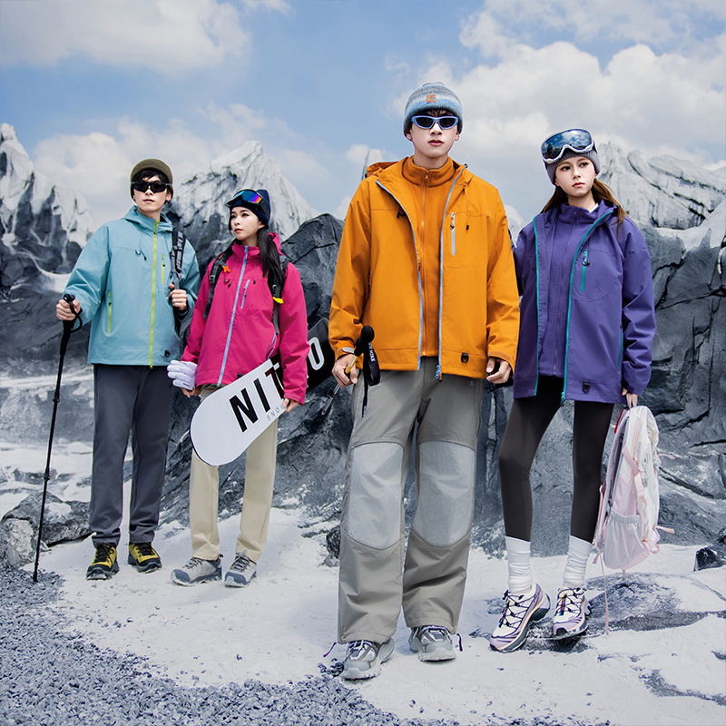 Jacket Three-In-One Women's Outdoor Polar Fleece Liner Men's Detachable Hiking and Mountaineering Clothing Couple's Commuter Jacket