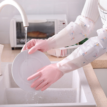 TUF4家用廚房洗碗手套女橡膠膠皮加絨刷碗防水家務清潔洗衣衣服耐