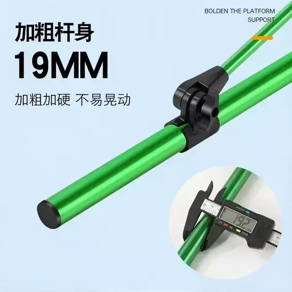 Heavy-duty turret stand with metal ground anchor, universal turret stand for both fishing box and fishing chair, dual-purpose rod holder