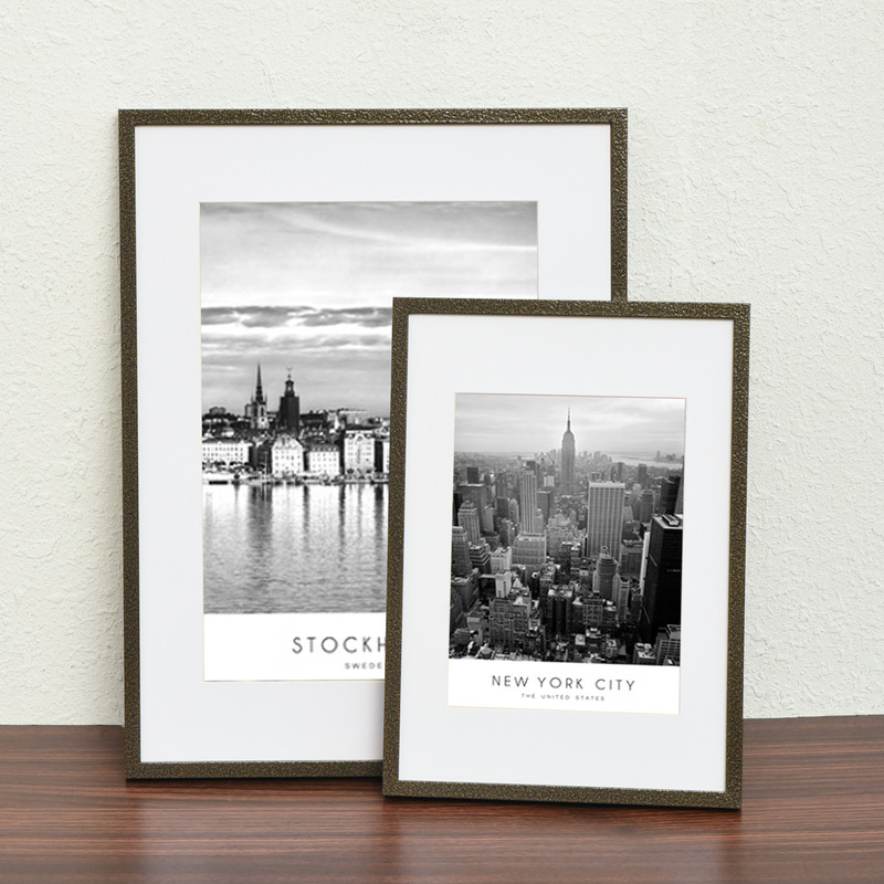 Retro Metal Photo Frame Table Creative Aluminum Alloy Frame Wall Hanging 4K8K28 Inch Poster Puzzle Mounted Advertising Frame