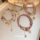 Natural Stone Freshwater Pearl Multi-layer Winding Bracelet Middle Ancient Court Style Beaded Bracelet Personalized Fashion All-match Bracelet
