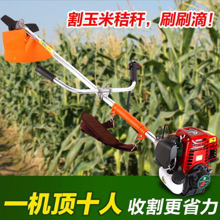 现货供应电动草坪割灌机侧挂式汽油二冲程割稻机手持式圆盘割草机