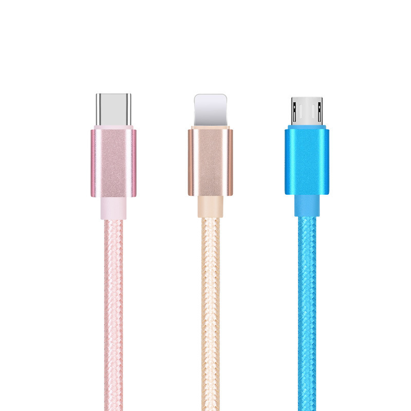 USBナイロン編組充電ケーブルtype-c携帯電話2a充電ケーブル1メートル2M適用アップルデータケーブル延長|undefined
