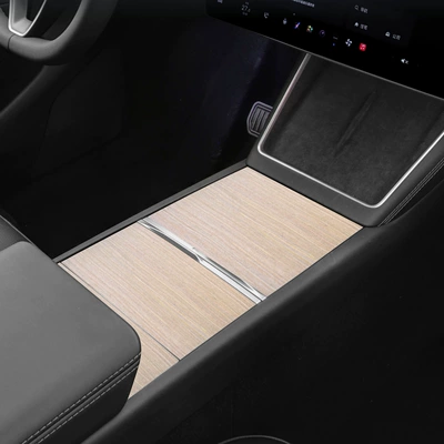 Anti-slip mat: Pc Panel Film, Suede Leather - renewed-wood-grain-central-control-sticker