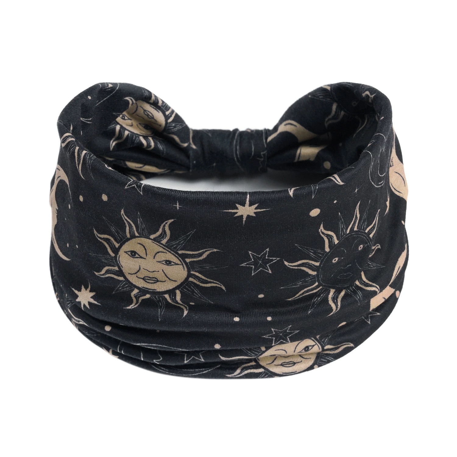 Europa y América nueva impresión elástica deportiva correa de cabello damas banda ancha correa de cabello turbante retrógrado joyas para el cabello de yoga