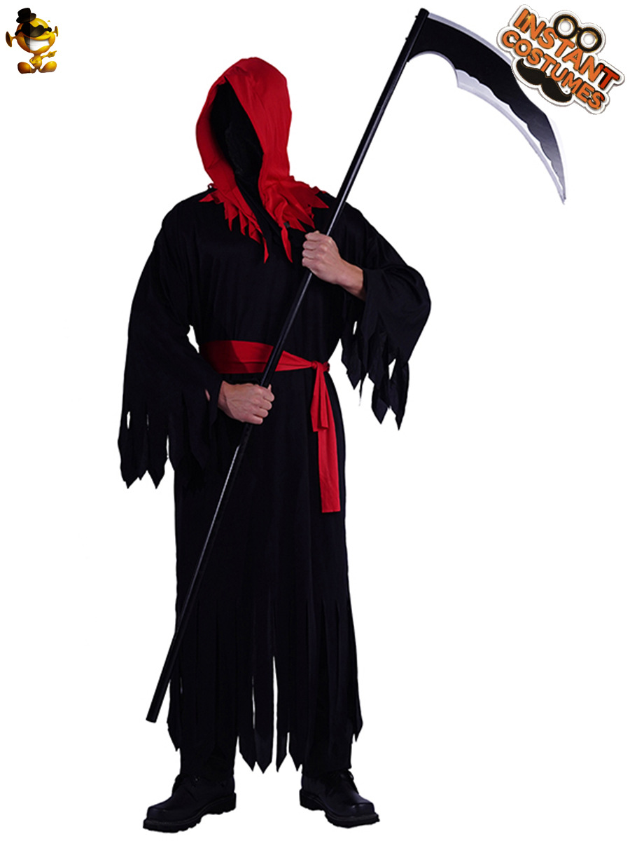 Traje de fiesta de Halloween Cosplay traje negro con capucha traje de rendimiento de la etapa traje de rendimiento de danza image 3