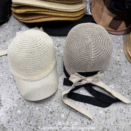 镂空款女韩国休闲鸭舌帽百搭针织帽可调节棒球帽针织春夏户外