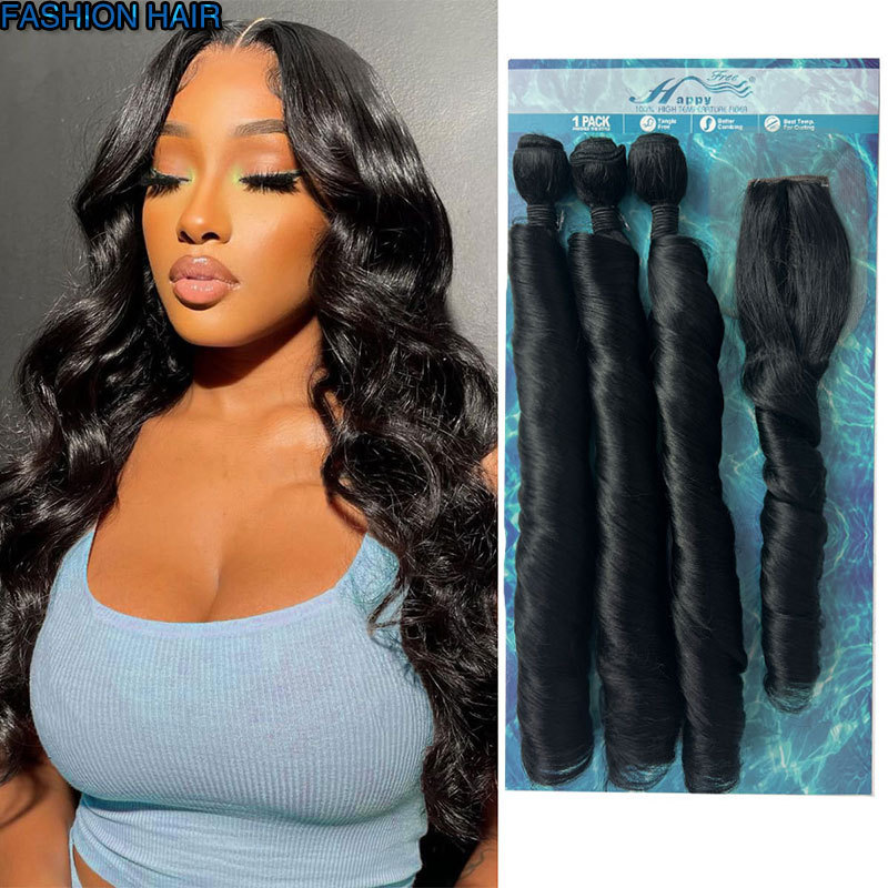 Fashion Hair Cross-Border Scalp Hair Bundle Hair Curtain Hair Extensions African Wig French Curls Wigs