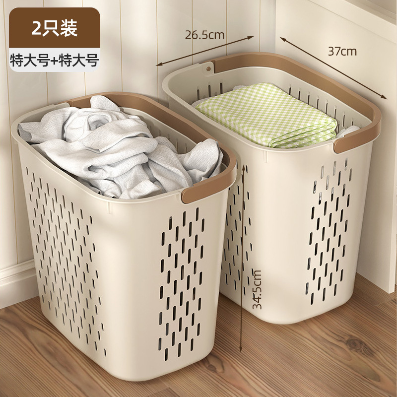 Cesta de ropa sucia PP cesto de almacenamiento de gran tamaño dormitorio baño cesto de lavandería cesto de almacenamiento de mano cesto de ropa sucia ventilada doméstica