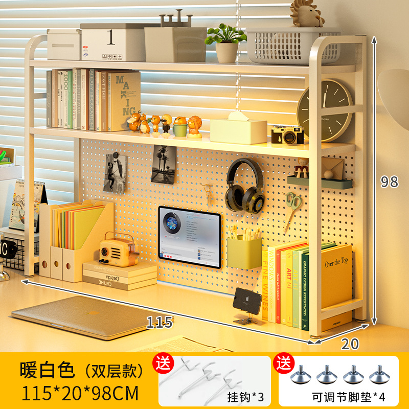 Estante de almacenamiento multicapa en el escritorio de computadora de estudiantes de hierro forjado estante de almacenamiento multicapa