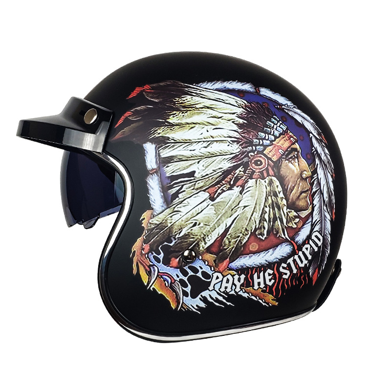 Casco de Motocicleta con Certificación 3C, Exportación de Fábrica, Casco de Seguridad DOT, Estilo Retro, Material ABS