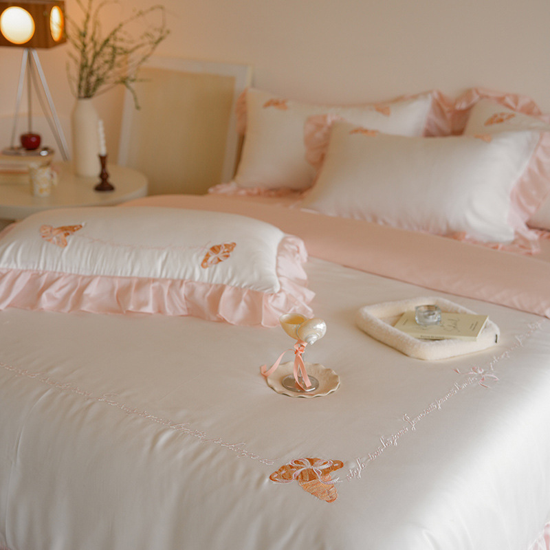 Parure de couette style princesse française en tencel pour sommeil_voghion.com