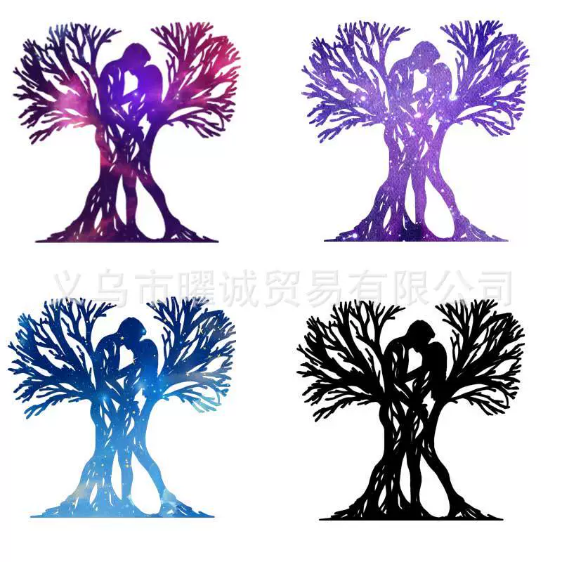 Трансграничный TEMU Amazon Горячая распродажа День Святого Валентина День Матери Стены Металлическая пара Поцелуй декоративные настенные фрески