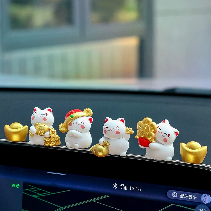 Симпатичный мини-кошка с центральной консолью дисплей декоративный компьютер декоративный автомобиль маленький мультяшный котенок