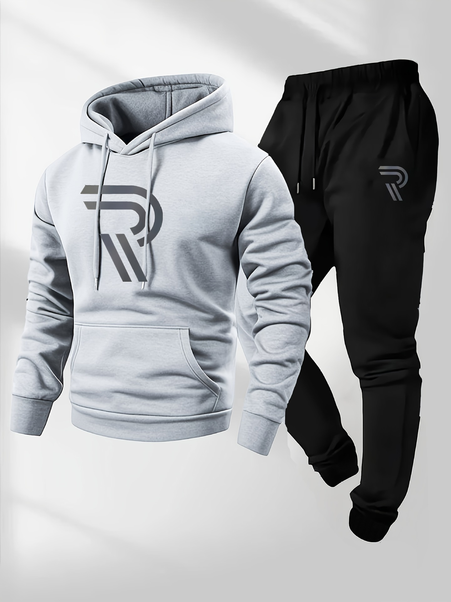 Cross-border nuevo estilo casual de moda para hombres y mujeres suéter impresa sudadera y trajes deportivos de cuerda de tracción Europa y América
