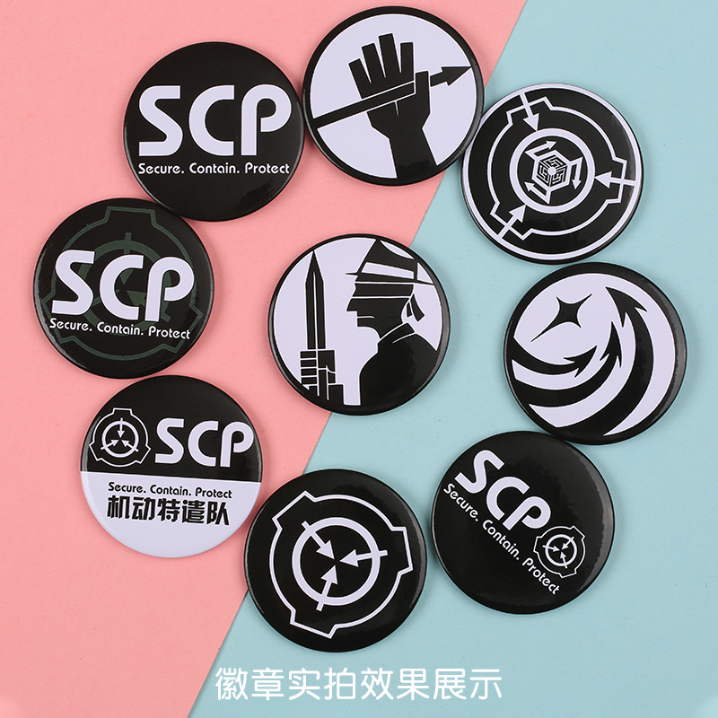 Insignia de la barra de La Fundación SCP ALPHA Red mano derecha Mobile Task Force corredor delantero personalidad anime insignia