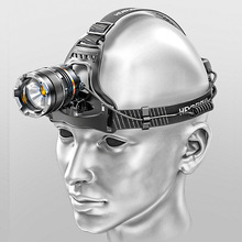 跨境户外感应头灯LED 强光 头戴式长续航头灯钓鱼专用led夜钓頭燈