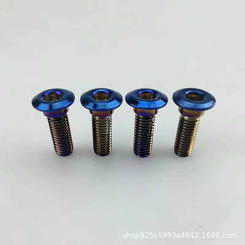 Титановые винты с обжигом M8x16/25/30/35 мм, для Suzuki/электромобиля/мотоцикла, синий обжиг
