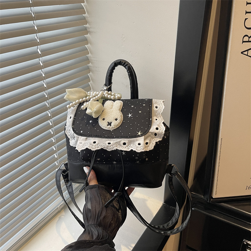 Mochila dulce y encantadora temperamento femenino estilo coreano estilo universal estrellas brillantes viajar mochila pequeña