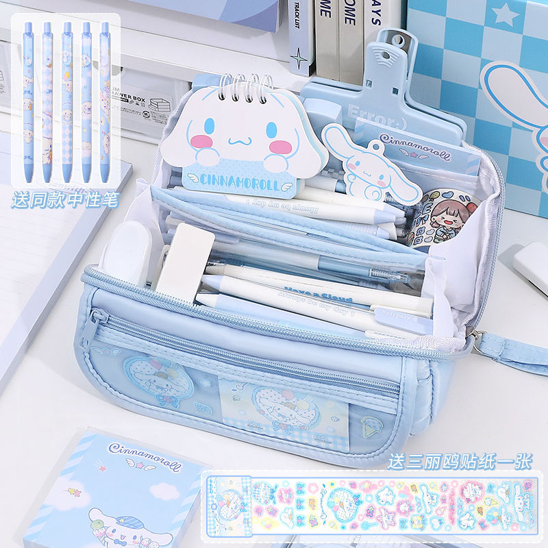 Sanrio coolomi Prisma caja de lápices para niñas de secundaria Nueva gran capacidad de alto aspecto lindo caja de lápices caja de papelería