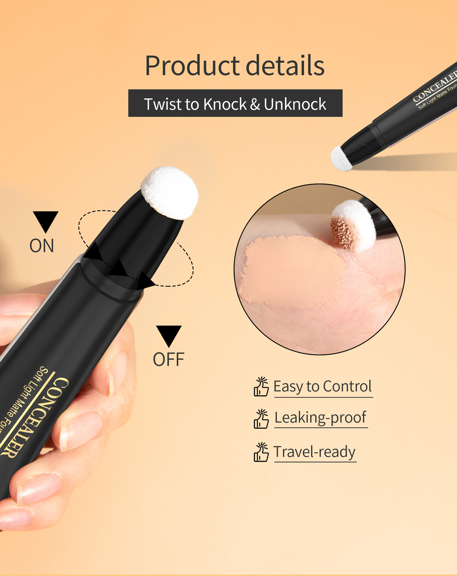Hellokiss Concealer Foundation Moisturizes, adheres well and naturally brightens the wheat bronze color. Temperature-adjustable Foundation cross-border undefined